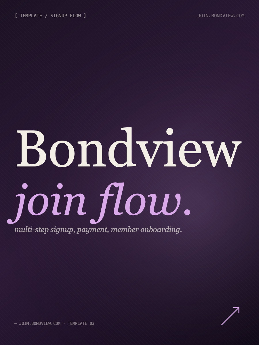 Bondview join flow